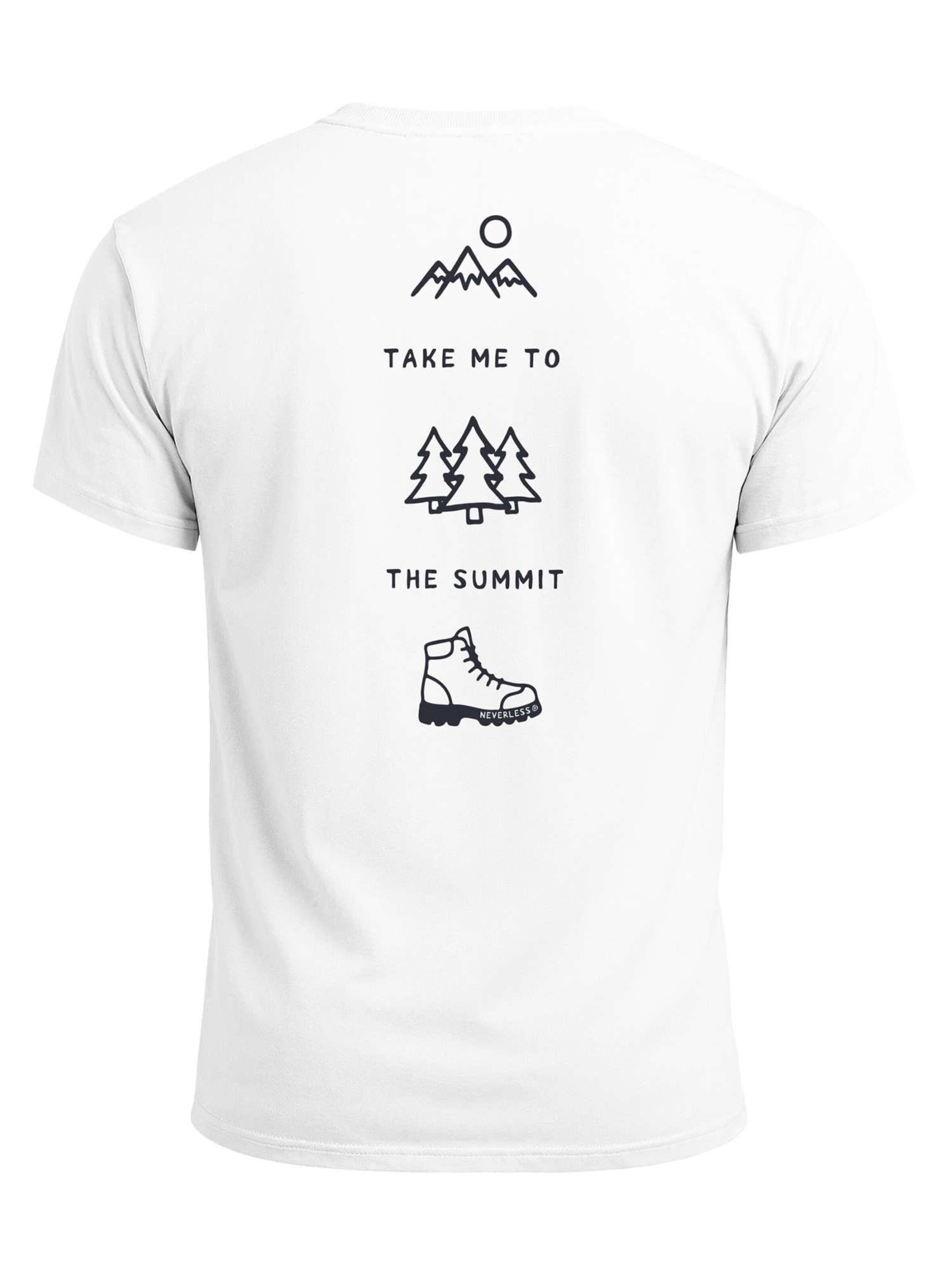 Neverless Shirt 'the summit'‌‌ in Weiß: Vorderseite
