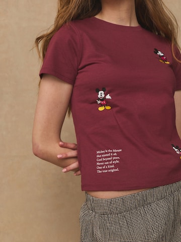 Next - Camisa 'Mickey Mouse' em vermelho