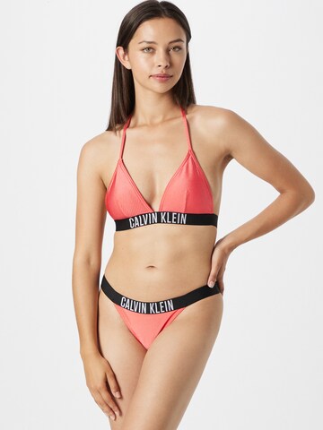 Calvin Klein Swimwear Triangle Bikini top in Orange