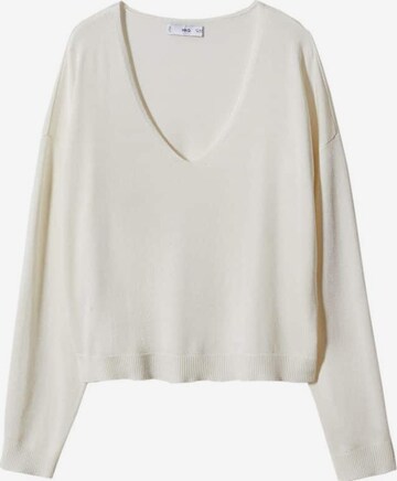 MANGO Sweater 'Crayon' in White: front