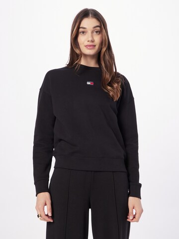 Tommy Jeans Sweatshirt in Black: front