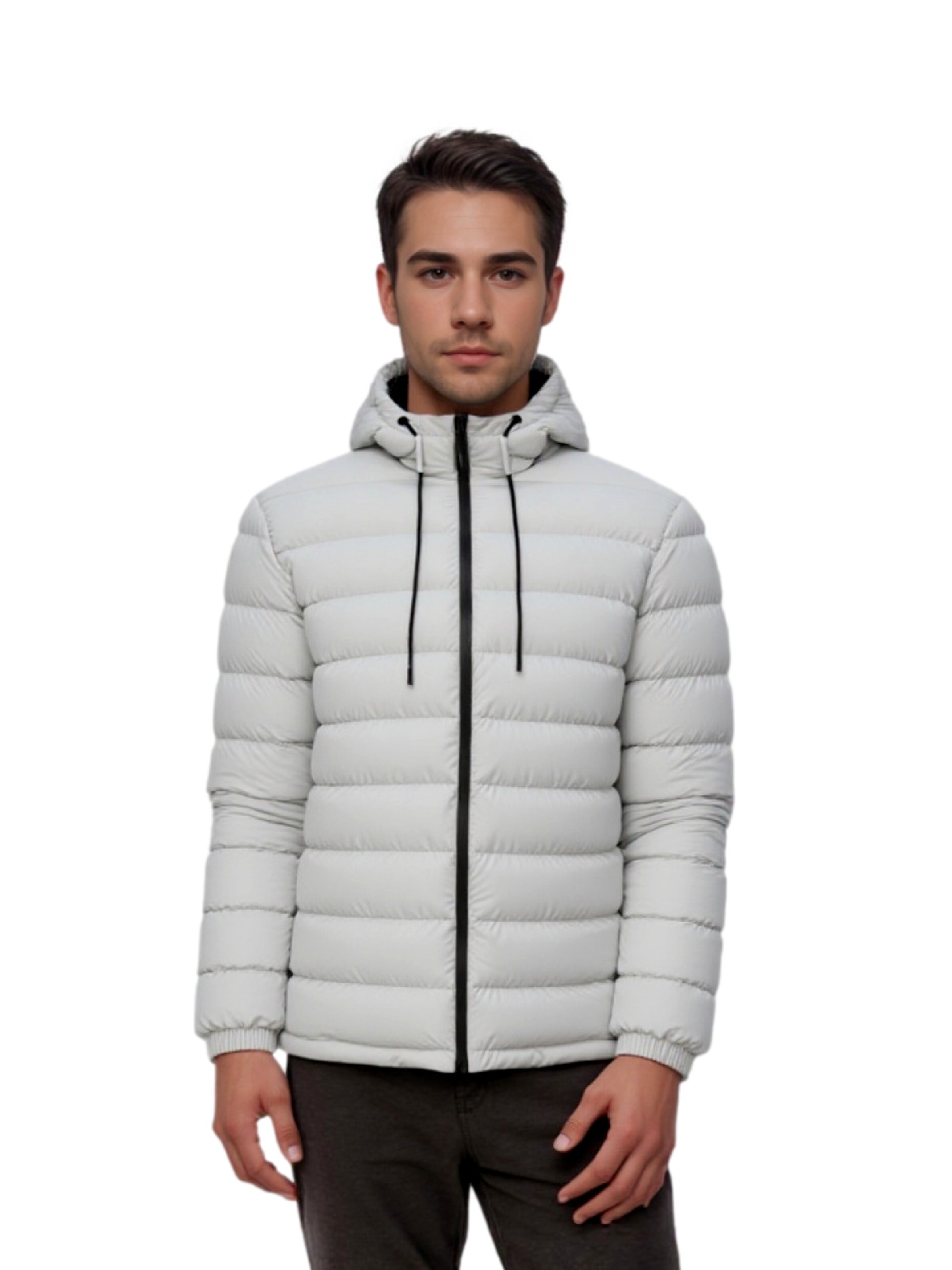 Veste d’hiver 'Point' JACK & JONES en gris : devant