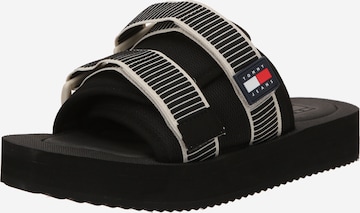 Tommy Jeans - Sapato aberto em preto: frente