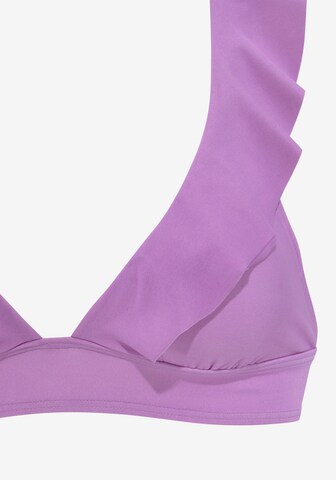 LASCANA Triangle Bikini top in Purple