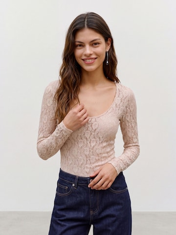 VERO MODA Top 'VMFlora' in Beige: front