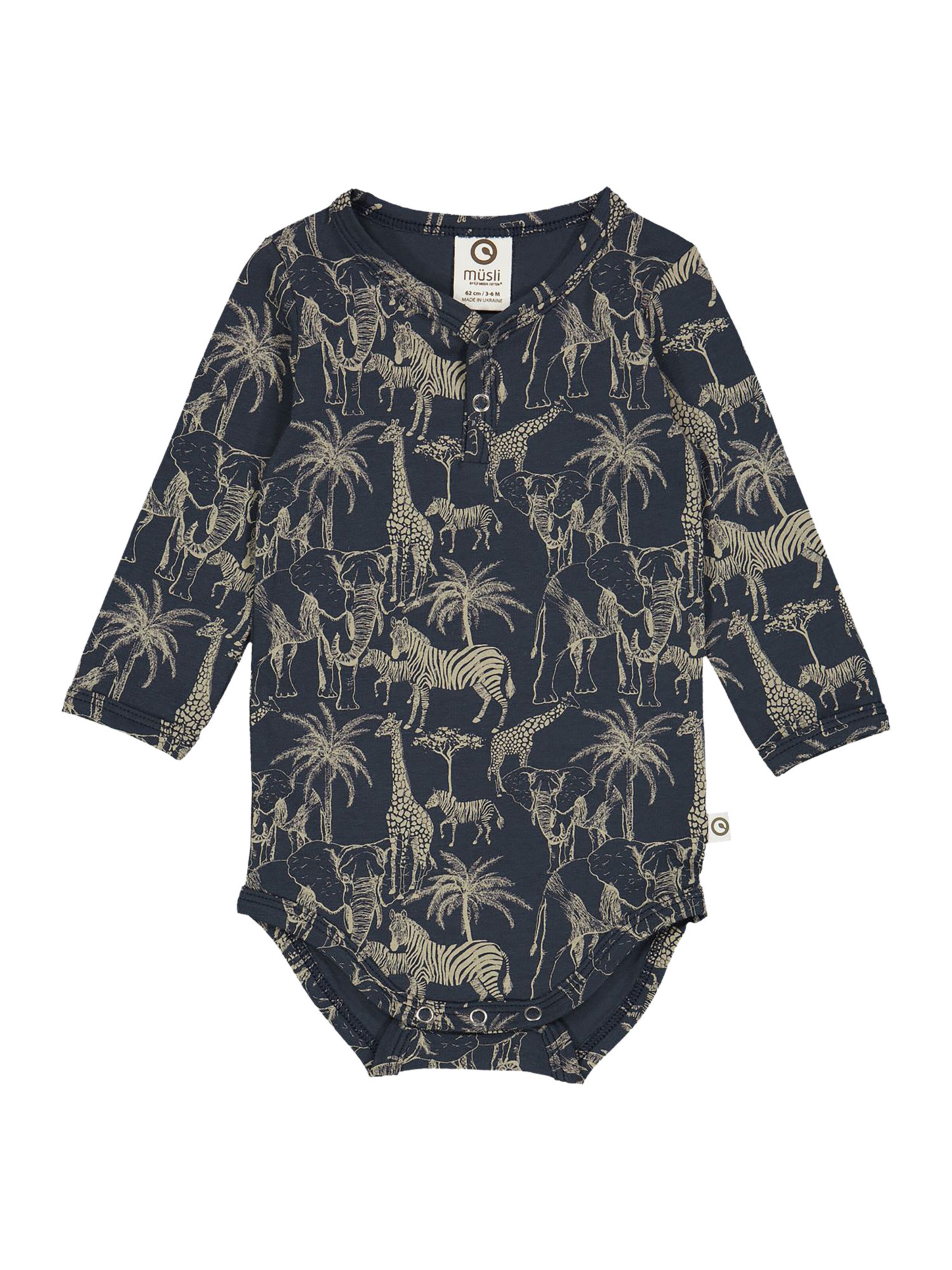 Müsli by GREEN COTTON Romper/bodysuit in Blue: front