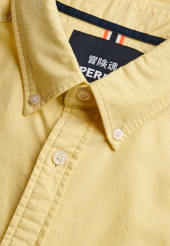 Superdry & Co Regular fit Overhemd 'Essentials Oxford' in Geel