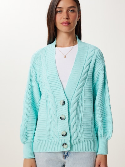Happiness İstanbul Cardigan en turquoise, Vue avec produit