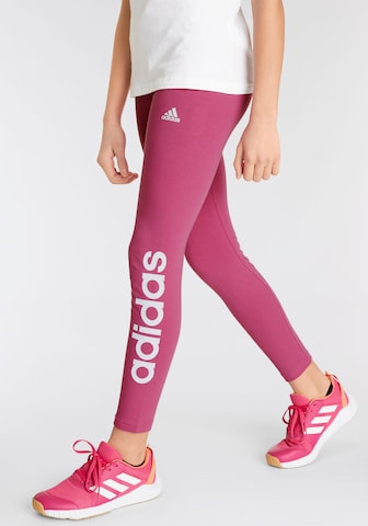 ADIDAS SPORTSWEAR Tapered Sports trousers 'Essentials Linear Logo ' in Pink