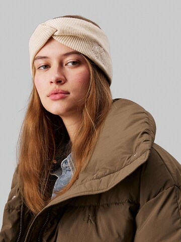 Calvin Klein Jeans Stirnband in Beige: Vorderseite