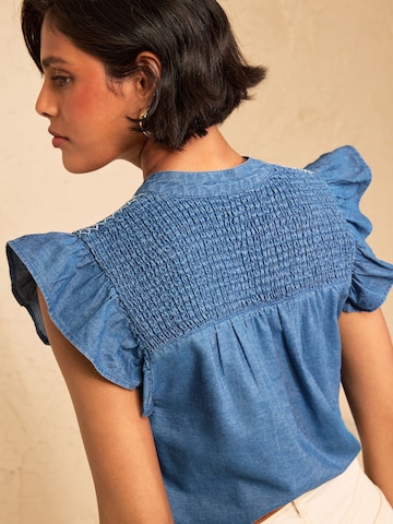 Maglietta di love & roses in blu