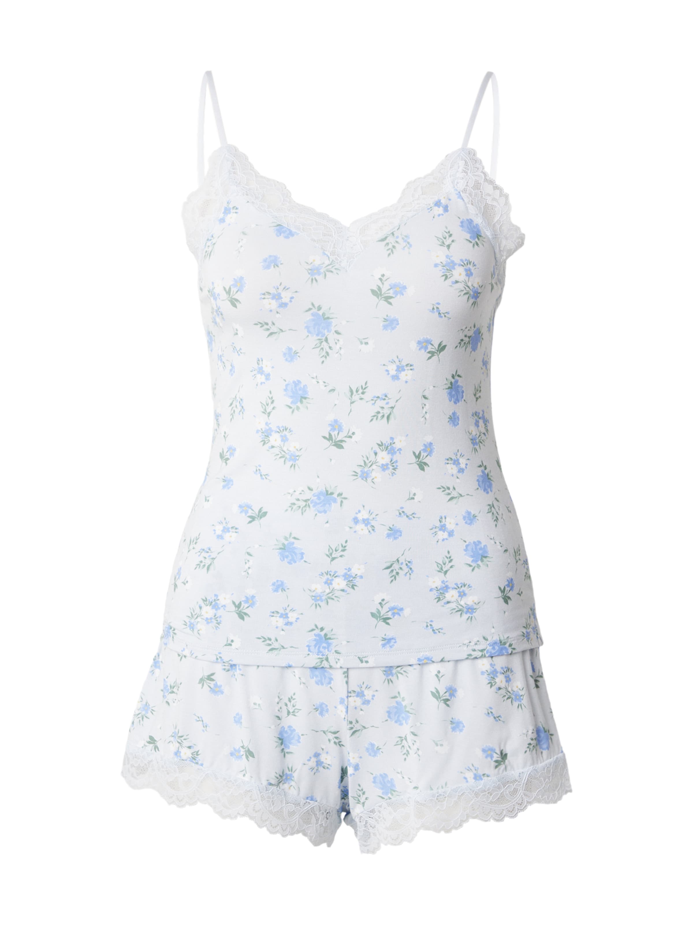 Hunkemöller Short Pajama Set 'Nana' in Blue: front