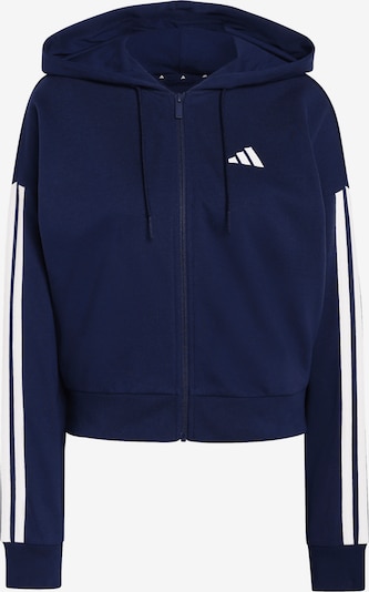 ADIDAS SPORTSWEAR Sportski gornji dio trenirke 'ESSENTIALS 3-STRIPES FRENCH TERRY FULL ZIP' veličine XXXS-XXS u tamno plava / bijela, Pregled proizvoda