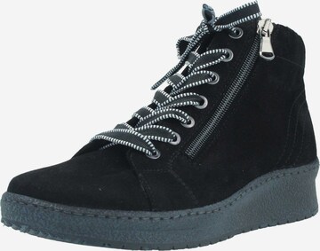 SEMLER Lace-Up Ankle Boots in Black: front