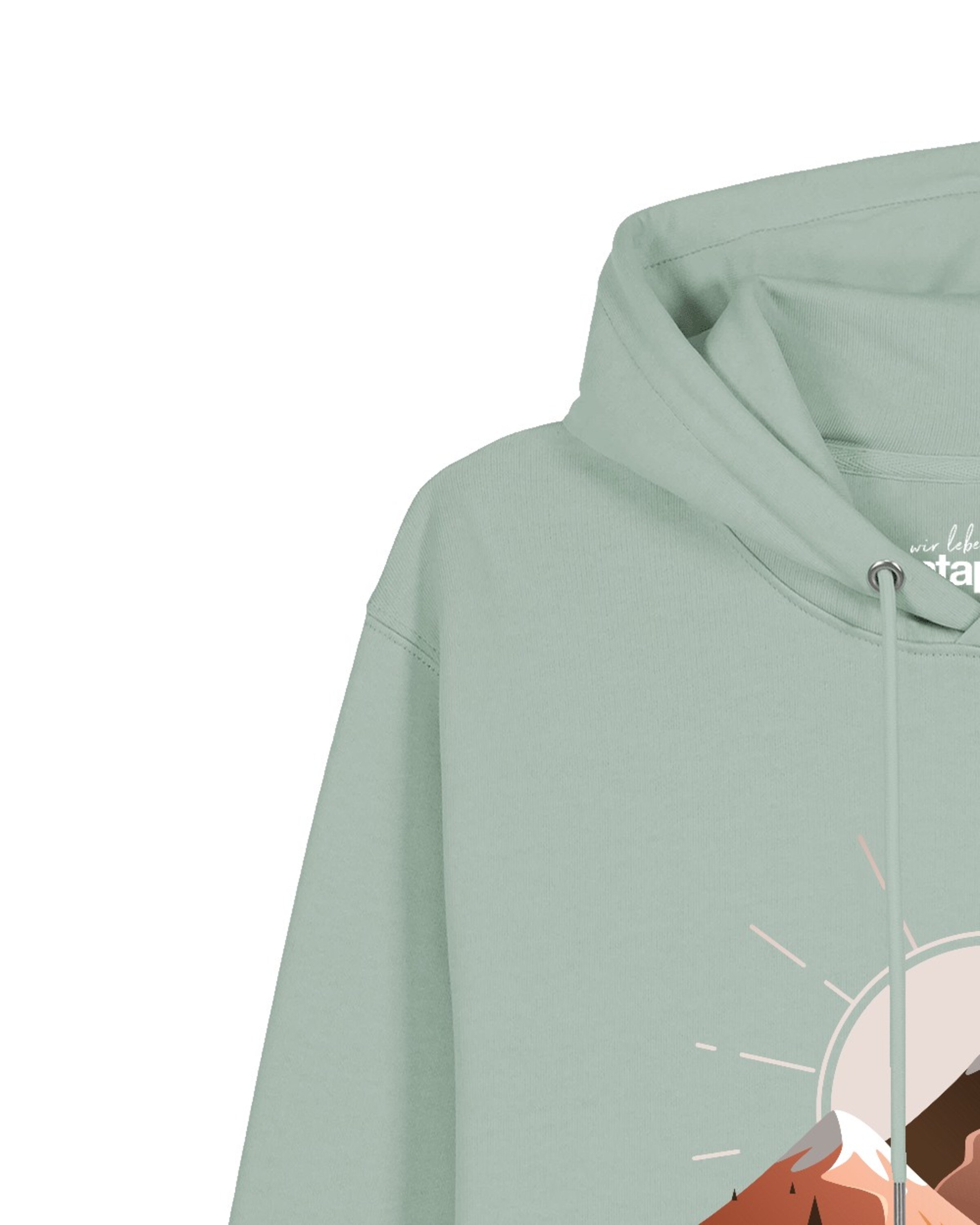 Felpa 'Sunrise & Lake' di Watapparel in verde