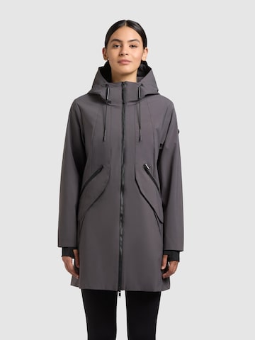 khujo Jacke 'Eiza' in Grau: Vorderseite