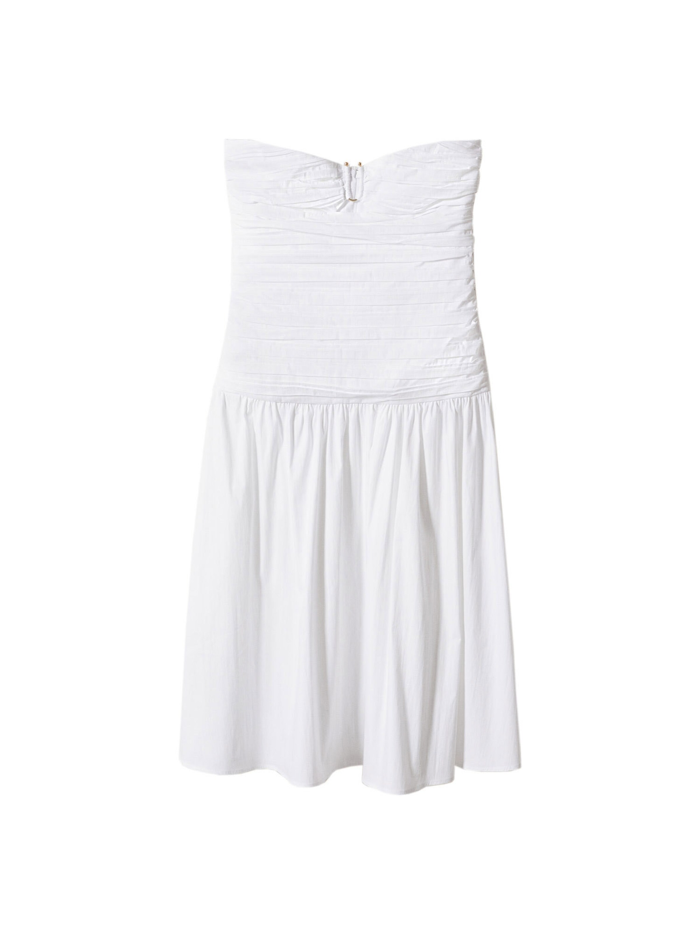 MANGO Jurk 'Saritas' in Wit: voorkant