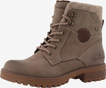 Bottines à lacets TOM TAILOR en marron : devant