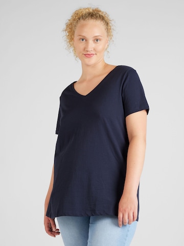 ONLY Carmakoma Shirt 'Bonnie Life' in Blauw: voorkant