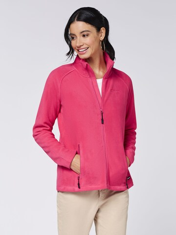 CHIEMSEE Fleece Jacket in Pink: front