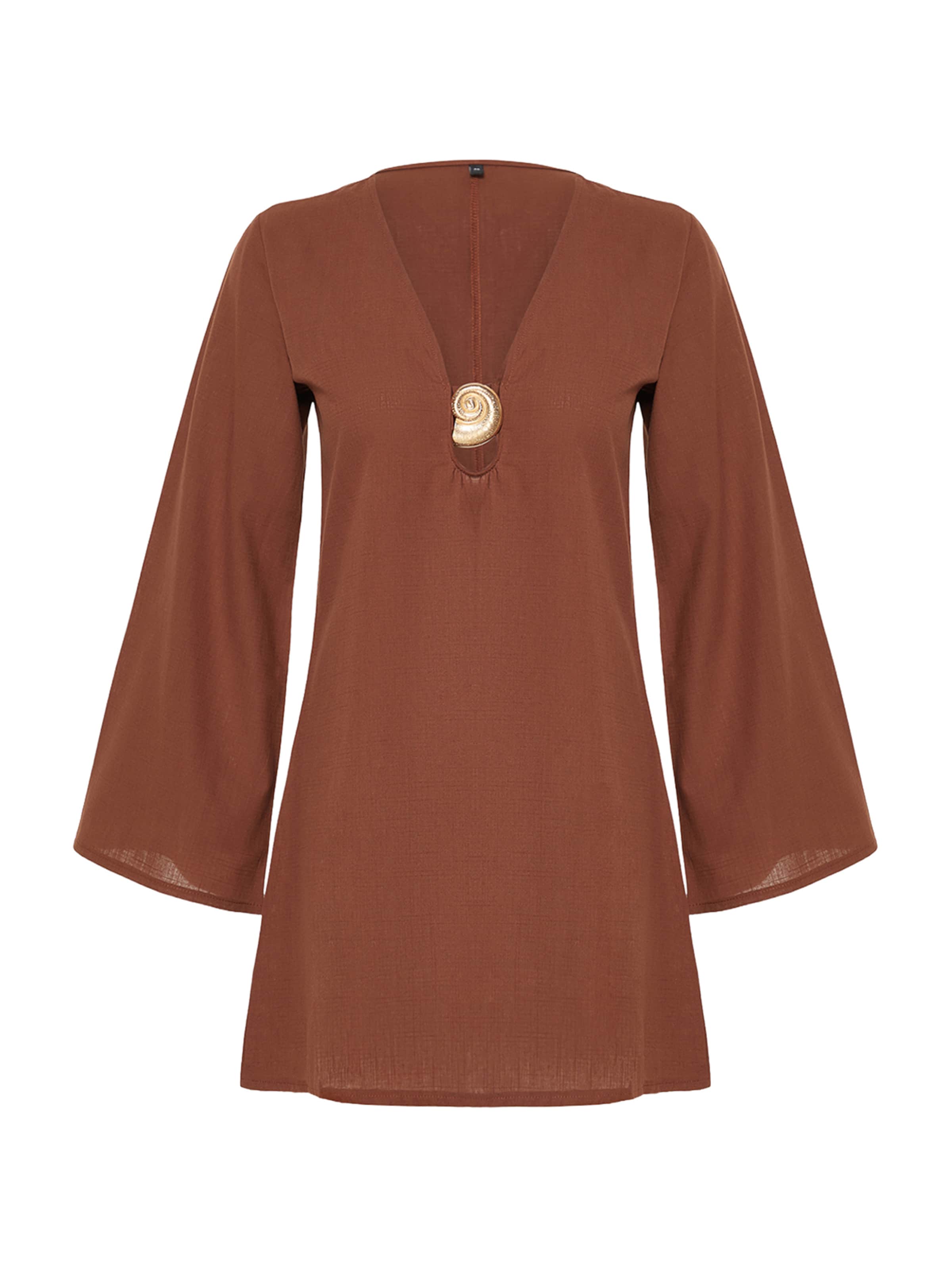 Trendyol - Vestido en marrón: frente