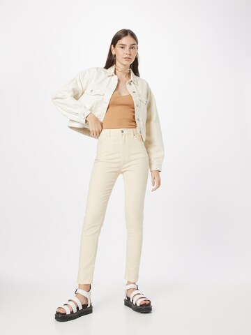 ABOUT YOU Skinny Trousers 'Matthea' in Beige
