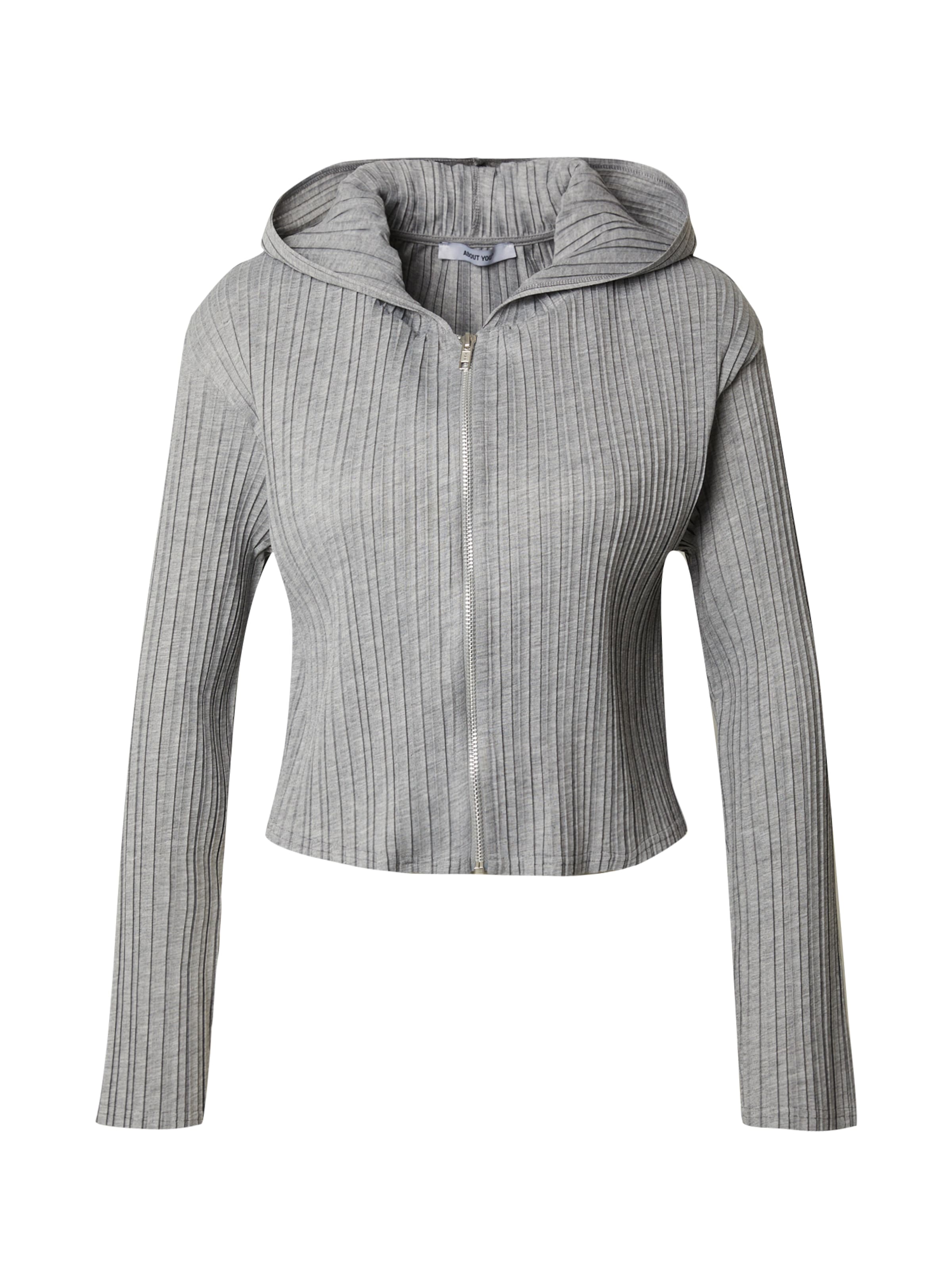 ABOUT YOU - Sudadera con cremallera 'Emie' en gris: frente