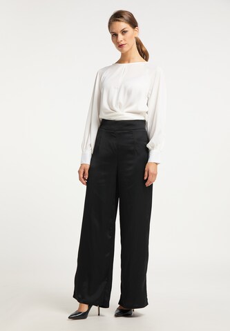 Wide leg Pantaloni de la usha BLACK LABEL pe negru