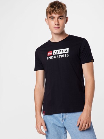 ALPHA INDUSTRIES Tričko – černá: přední strana