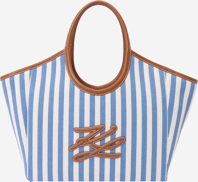 Karl Lagerfeld Ostoskassi 'K/AUTOGRAPH' värissä sininen / ruskea / valkoinen, Tuotenäkymä