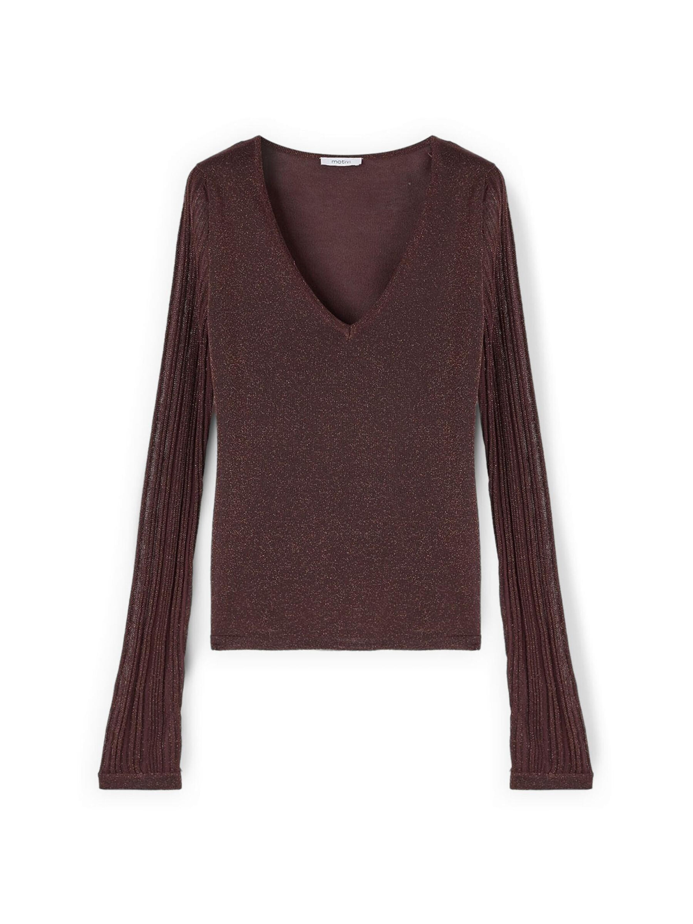 Pull-over MOTIVI en marron : devant