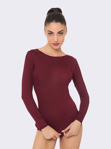 Ciocca - Camiseta térmica 'Cashmere undershirt barchetta' en rojo