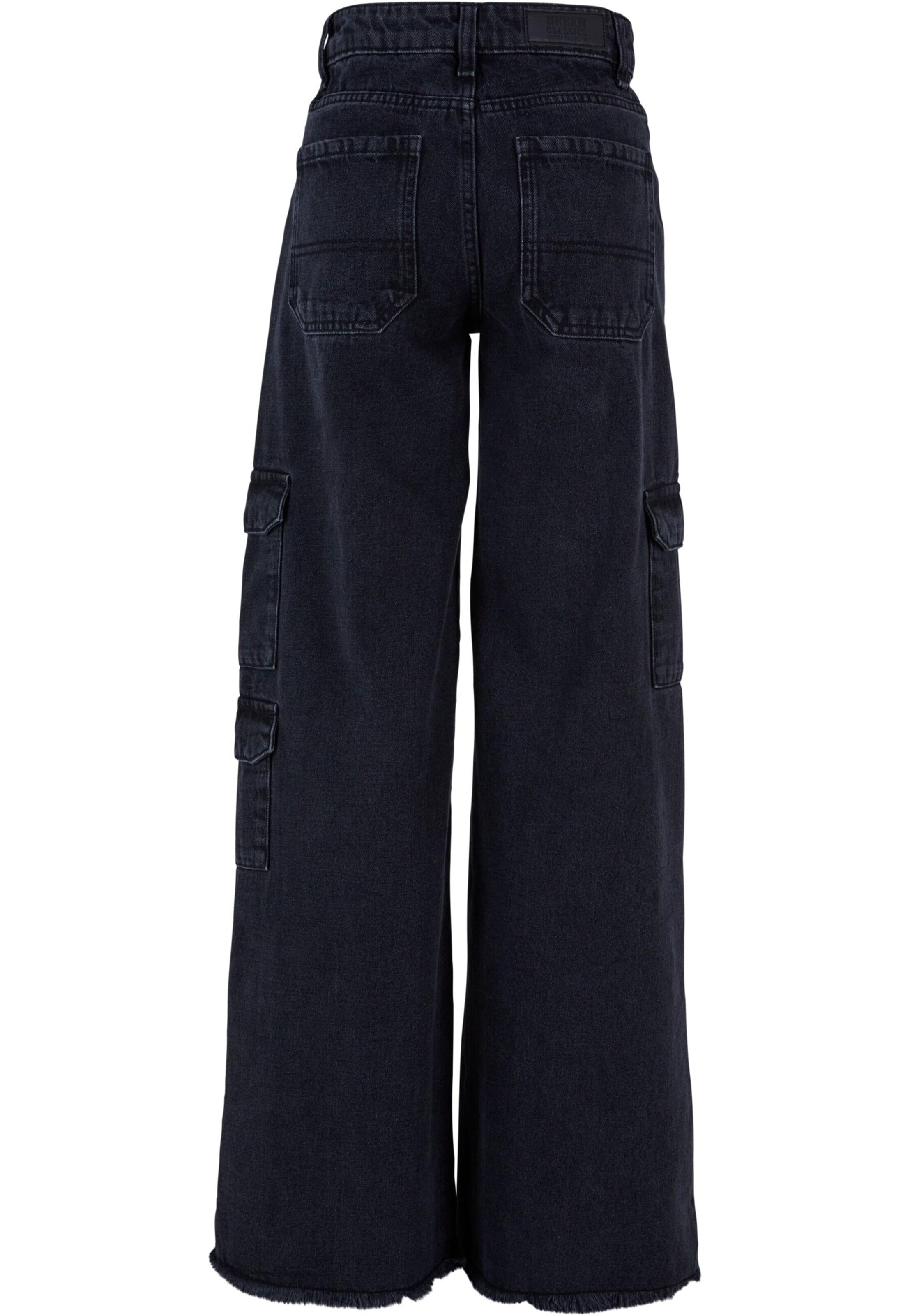 Urban Classics Wide leg Cargo jeans in Black