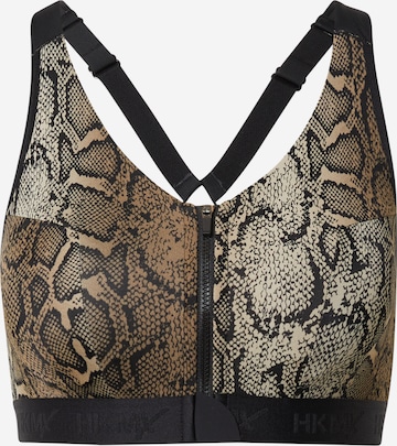 HKMX Bustier Sport bh in Bruin: voorkant