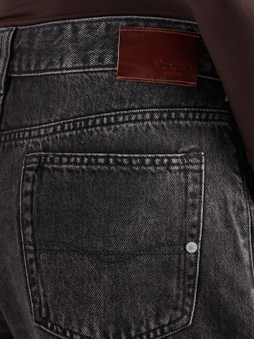 juoda Pepe Jeans Barrel Džinsai