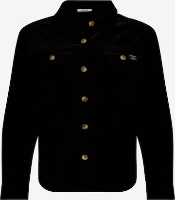 Coupe regular Chemise Deeluxe en noir : devant