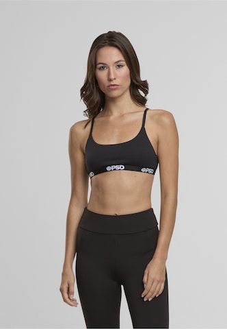 Bandeau Soutien-gorge PSD en noir : devant