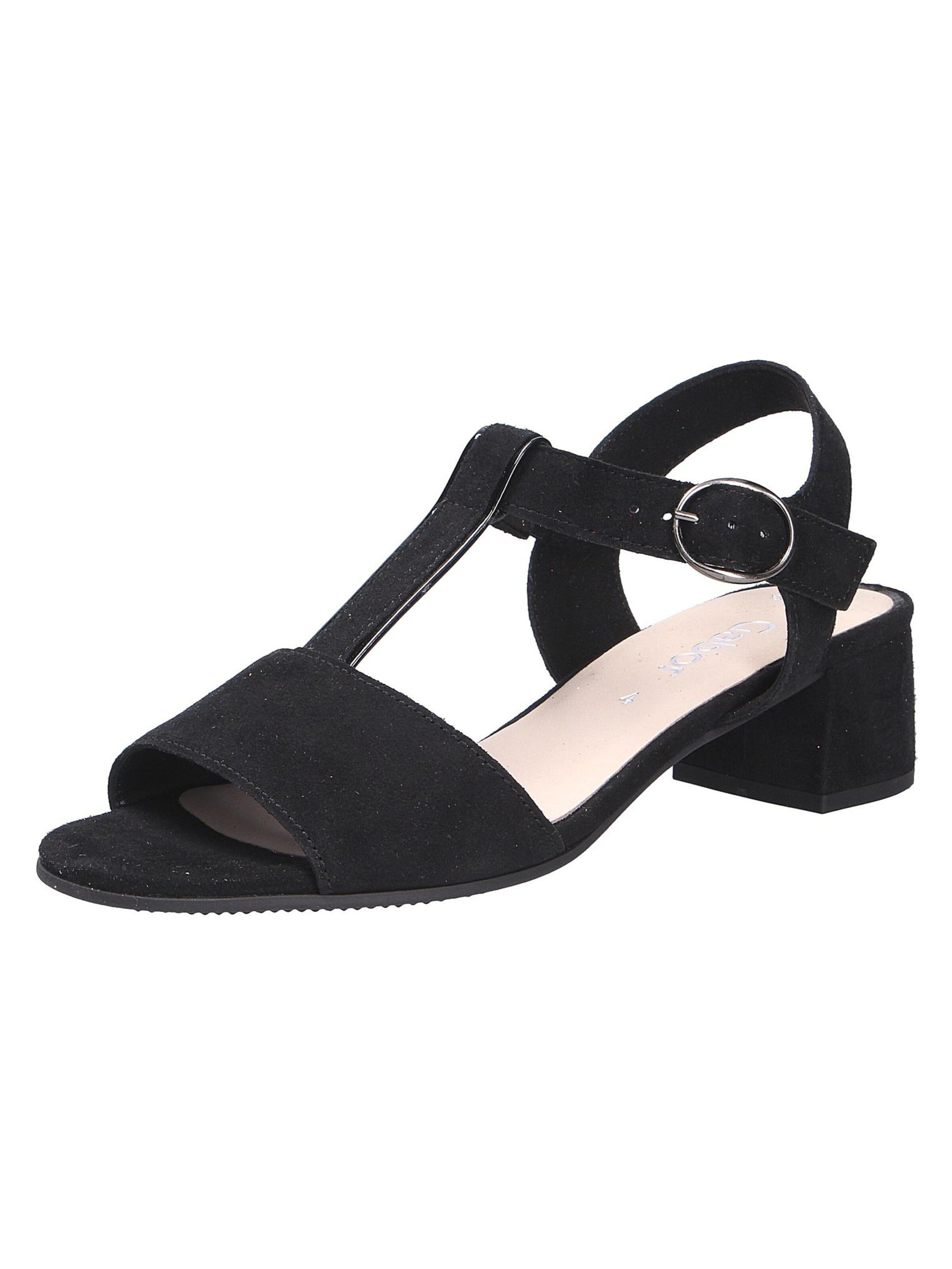 GABOR Strap Sandals in Black: front