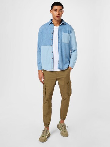 River Island Regular Fit Hemd in Blau