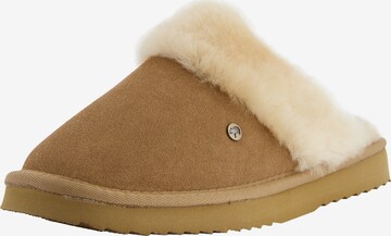 Warmbat Slippers 'Flurry' in Brown: front