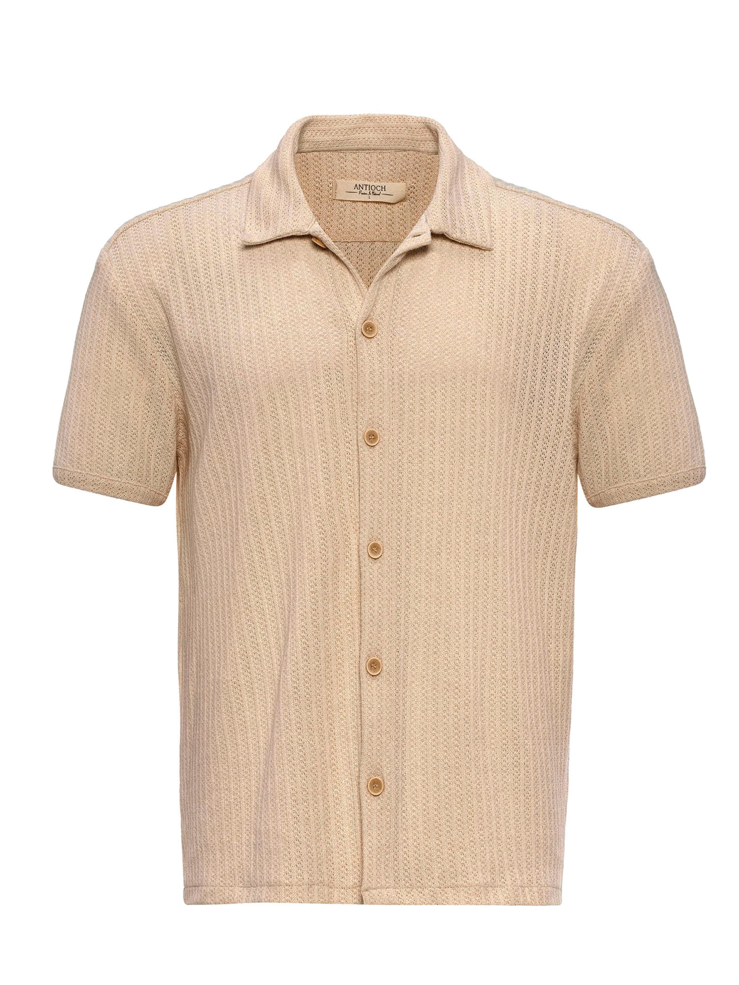 AntiochRegular Fit Košulja - bež boja: prednji dio
