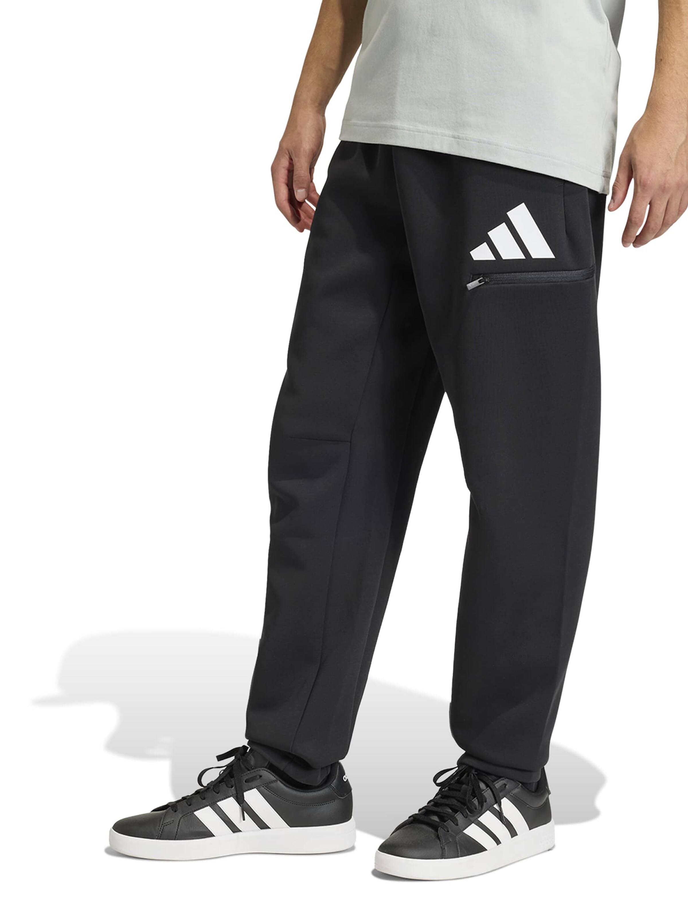 ADIDAS SPORTSWEARTapered Sportske hlače 'FI' - crna boja: prednji dio
