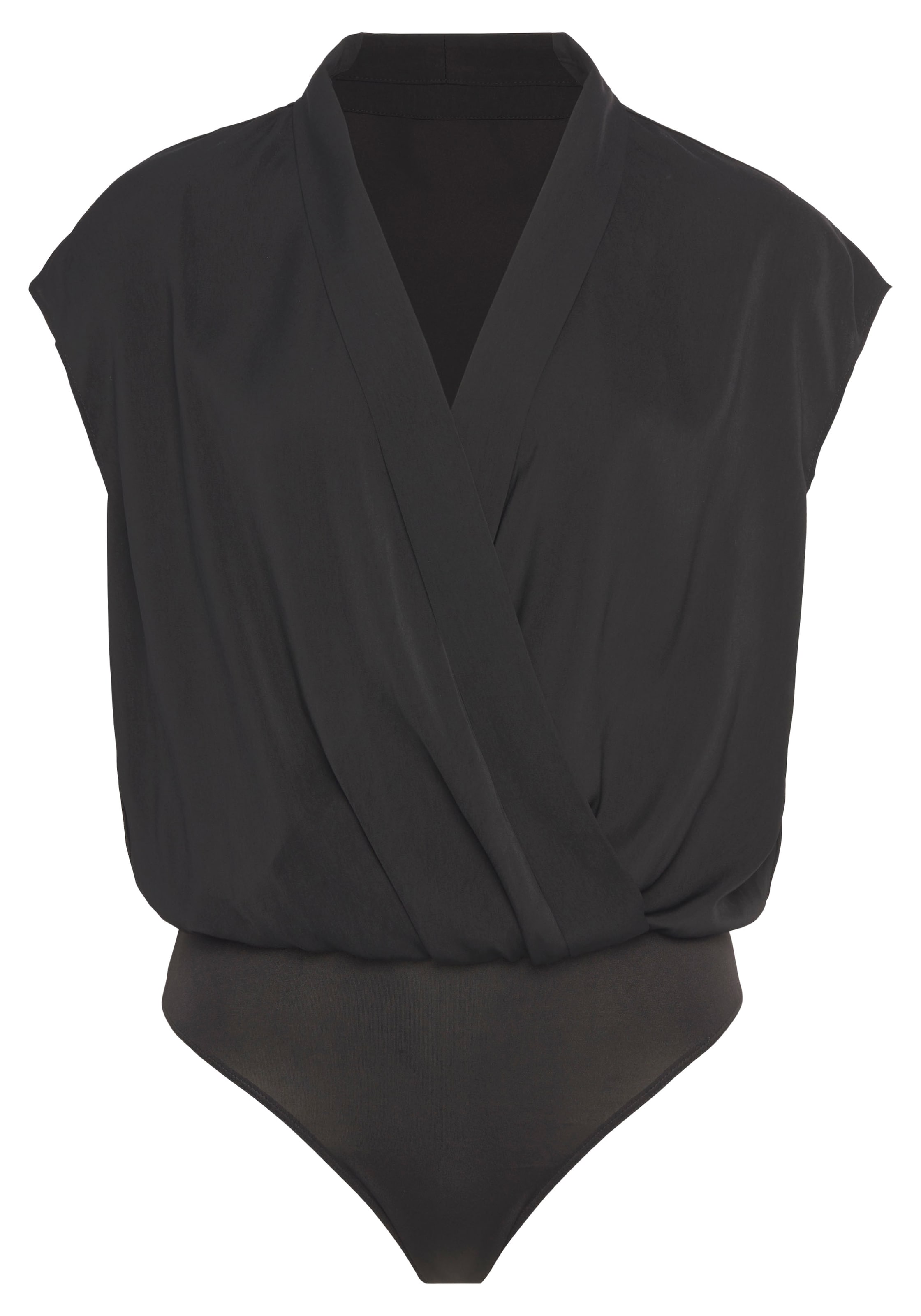 LASCANA Blouse Bodysuit in Black: front