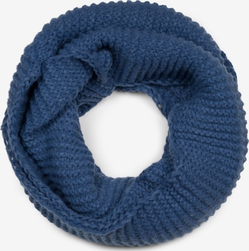 styleBREAKER Schlauchschal 'Strick Loop Wellenmuster' in Blau: Vorderseite