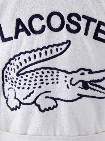 LACOSTE Long Bathrobe 'LDEFILE' in White