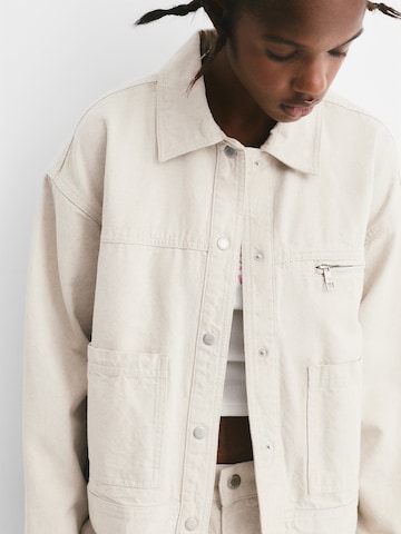 Pull&Bear Přechodná bunda – béžová
