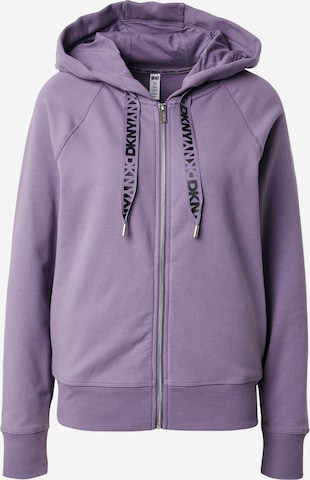 DKNY Performance Športová mikina so zipsom - Fialová: predná strana