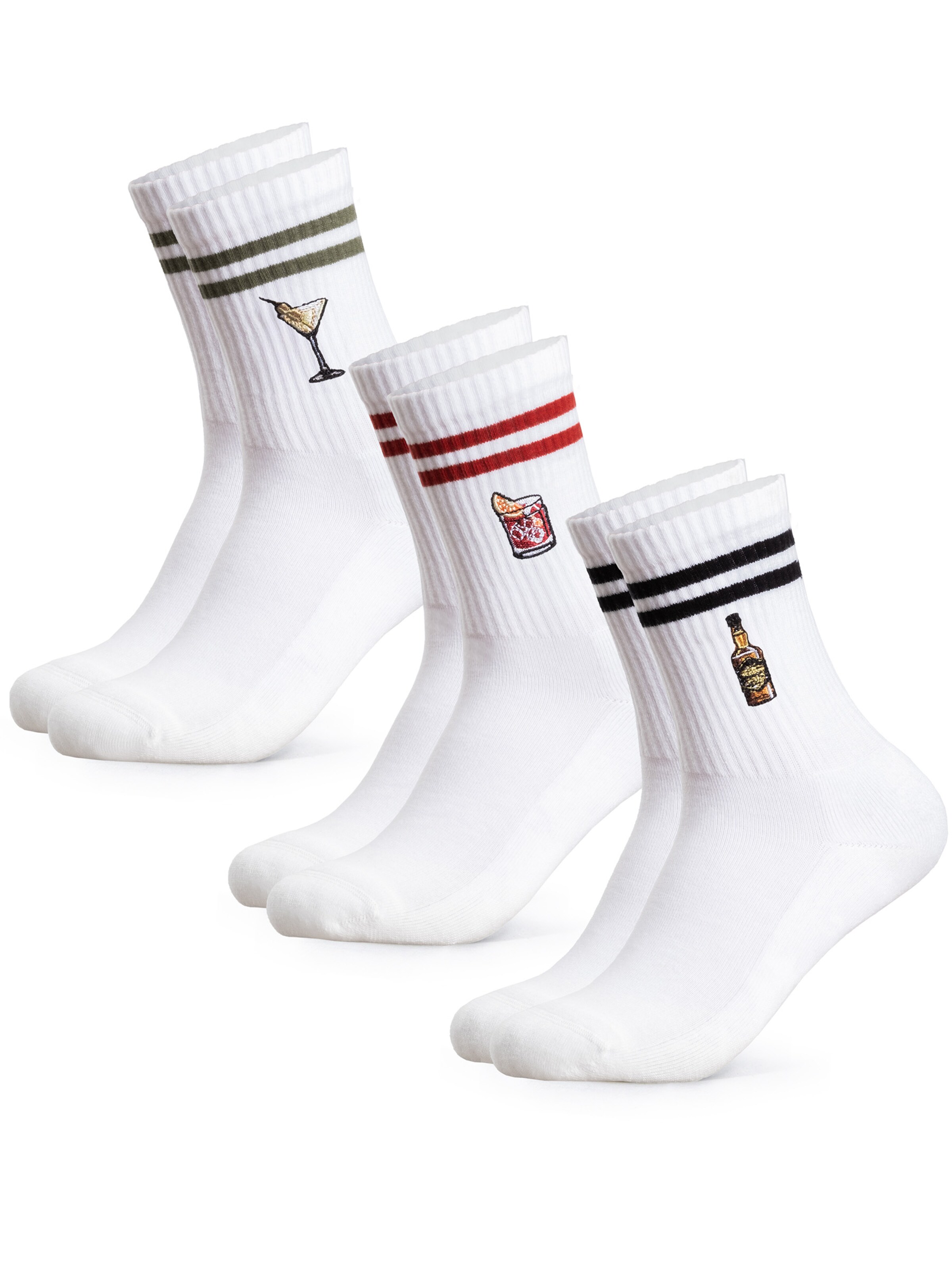 Occulto Athletic Socks 'Summer' in White: front