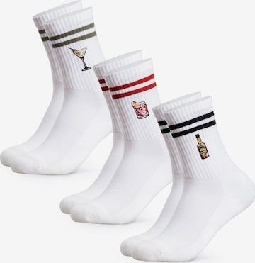 Occulto Athletic Socks 'Summer' in White: front