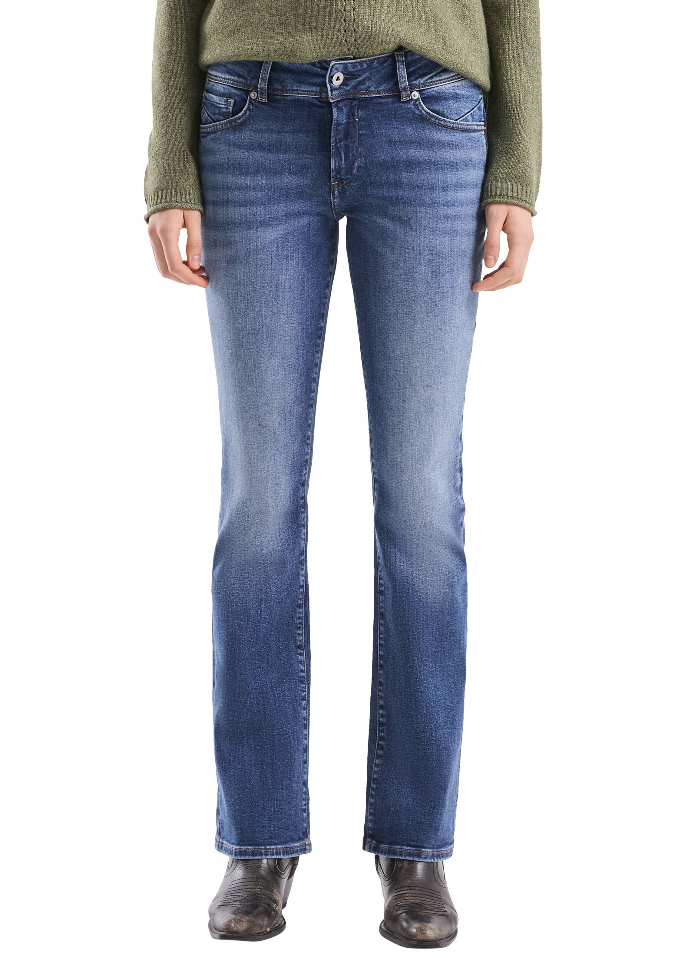 Regular Jean 'Catie' QS en bleu : devant